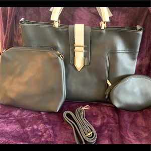 Black tote set